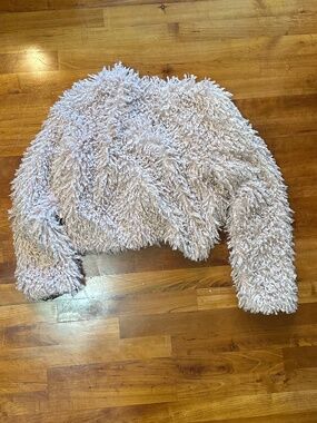 Free People Shaggy Pink Faux Fur Boho Style Jacket